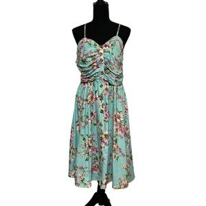 Floral Spaghetti Strap Mini Dress XL